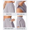 imageG4Free Chillwhisp Running Shorts for Women 25  Dolphin Elastic Waistband with Pockets for Athletic Gym WorkoutChime Gray