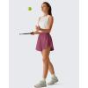 imageG4Free Chillwhisp Running Shorts for Women 25  Dolphin Elastic Waistband with Pockets for Athletic Gym WorkoutDark Burgundy