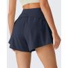 imageG4Free Chillwhisp Running Shorts for Women 25  Dolphin Elastic Waistband with Pockets for Athletic Gym WorkoutDark Navy