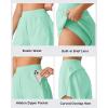 imageG4Free Chillwhisp Running Shorts for Women 25  Dolphin Elastic Waistband with Pockets for Athletic Gym WorkoutMint