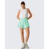 imageG4Free Chillwhisp Running Shorts for Women 25  Dolphin Elastic Waistband with Pockets for Athletic Gym WorkoutMint