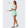 imageG4Free Chillwhisp Running Shorts for Women 25  Dolphin Elastic Waistband with Pockets for Athletic Gym WorkoutMint
