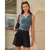 imageG4Free EverGoing Dressy Casual Shorts for Women 5 High Waisted Summer Lounge Pleated Shorts with PocketsBlack