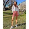 imageG4Free EverGoing Dressy Casual Shorts for Women 5 High Waisted Summer Lounge Pleated Shorts with PocketsCameo