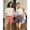 imageG4Free EverGoing Dressy Casual Shorts for Women 5 High Waisted Summer Lounge Pleated Shorts with PocketsCameo