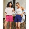 imageG4Free EverGoing Dressy Casual Shorts for Women 5 High Waisted Summer Lounge Pleated Shorts with PocketsHot Pink