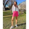 imageG4Free EverGoing Dressy Casual Shorts for Women 5 High Waisted Summer Lounge Pleated Shorts with PocketsHot Pink