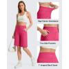 imageG4Free EverGoing Womens Bermuda Shorts with Pockets 10  Knee Length Athletic Casual Long ShortsHot Pink