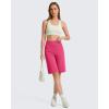 imageG4Free EverGoing Womens Bermuda Shorts with Pockets 10  Knee Length Athletic Casual Long ShortsHot Pink