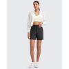 imageG4Free EverGoing Womens Wide Leg Shorts High Waisted 4  5Casual Comfy Shorts with Pockets for Yoga Workout LoungeBlack