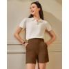 imageG4Free EverGoing Womens Wide Leg Shorts High Waisted 4  5Casual Comfy Shorts with Pockets for Yoga Workout LoungeDark Coffee