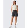 imageG4Free EverGoing Womens Wide Leg Shorts High Waisted 4  5Casual Comfy Shorts with Pockets for Yoga Workout LoungeDark Gray