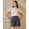 imageG4Free EverGoing Womens Wide Leg Shorts High Waisted 4  5Casual Comfy Shorts with Pockets for Yoga Workout LoungeDark Grey