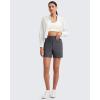 imageG4Free EverGoing Womens Wide Leg Shorts High Waisted 4  5Casual Comfy Shorts with Pockets for Yoga Workout LoungeDark Grey