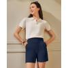 imageG4Free EverGoing Womens Wide Leg Shorts High Waisted 4  5Casual Comfy Shorts with Pockets for Yoga Workout LoungeDark Navy