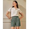 imageG4Free EverGoing Womens Wide Leg Shorts High Waisted 4  5Casual Comfy Shorts with Pockets for Yoga Workout LoungeGrey Sage