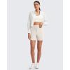 imageG4Free EverGoing Womens Wide Leg Shorts High Waisted 4  5Casual Comfy Shorts with Pockets for Yoga Workout LoungeIvory
