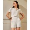 imageG4Free EverGoing Womens Wide Leg Shorts High Waisted 4  5Casual Comfy Shorts with Pockets for Yoga Workout LoungeIvory