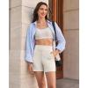 imageG4Free EverGoing Womens Wide Leg Shorts High Waisted 4  5Casual Comfy Shorts with Pockets for Yoga Workout LoungeIvory