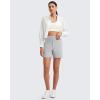imageG4Free EverGoing Womens Wide Leg Shorts High Waisted 4  5Casual Comfy Shorts with Pockets for Yoga Workout LoungeLight Gray