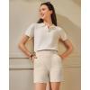 imageG4Free EverGoing Womens Wide Leg Shorts High Waisted 4  5Casual Comfy Shorts with Pockets for Yoga Workout LoungeLight Khaki