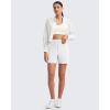 imageG4Free EverGoing Womens Wide Leg Shorts High Waisted 4  5Casual Comfy Shorts with Pockets for Yoga Workout LoungePure White