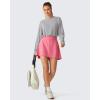 imageG4Free Lightbreeze Drawstring Hem Workout Tops Women  UPF 50 UV Shirts Long Sleeve Crop with Thumbholes Loose FitSilver Gray