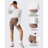 imageG4Free Lightbreeze Drawstring Hem Workout Tops Women  UPF 50 UV Shirts Long Sleeve Crop with Thumbholes Loose FitWhite