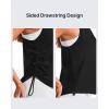 imageG4Free Lyocell Racerback Women Workout Tank Tops Ruch Side High Neck Muscle Tops for Gym Athletic YogaBlack