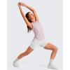 imageG4Free Lyocell Racerback Women Workout Tank Tops Ruch Side High Neck Muscle Tops for Gym Athletic YogaLight Pink
