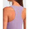 imageG4Free Lyocell Racerback Women Workout Tank Tops Ruch Side High Neck Muscle Tops for Gym Athletic YogaLight Purple