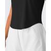 imageG4Free Lyocell Workout Athletic Tank Tops High Neck Sleeveless Yoga Tanks Loose Gym Running Exercixe TopBlack