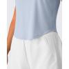 imageG4Free Lyocell Workout Athletic Tank Tops High Neck Sleeveless Yoga Tanks Loose Gym Running Exercixe TopLight Denim