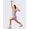 imageG4Free Lyocell Workout Athletic Tank Tops High Neck Sleeveless Yoga Tanks Loose Gym Running Exercixe TopLight Gray