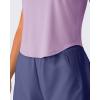 imageG4Free Lyocell Workout Athletic Tank Tops High Neck Sleeveless Yoga Tanks Loose Gym Running Exercixe TopLight Purple