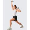 imageG4Free Lyocell Workout Athletic Tank Tops High Neck Sleeveless Yoga Tanks Loose Gym Running Exercixe TopPure White