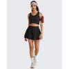 imageG4Free Lyocell Workout Racerback Tank Tops Loose Fit Athletic Tanks Hip Length Gym Running TopBlack