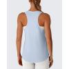 imageG4Free Lyocell Workout Racerback Tank Tops Loose Fit Athletic Tanks Hip Length Gym Running TopLight Denim