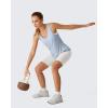 imageG4Free Lyocell Workout Racerback Tank Tops Loose Fit Athletic Tanks Hip Length Gym Running TopLight Denim