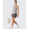 imageG4Free Lyocell Workout Racerback Tank Tops Loose Fit Athletic Tanks Hip Length Gym Running TopLight Gray