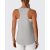 imageG4Free Lyocell Workout Racerback Tank Tops Loose Fit Athletic Tanks Hip Length Gym Running TopLight Gray