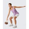 imageG4Free Lyocell Workout Racerback Tank Tops Loose Fit Athletic Tanks Hip Length Gym Running TopLight Purple