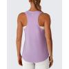 imageG4Free Lyocell Workout Racerback Tank Tops Loose Fit Athletic Tanks Hip Length Gym Running TopLight Purple