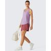 imageG4Free Lyocell Workout Racerback Tank Tops Loose Fit Athletic Tanks Hip Length Gym Running TopLight Purple