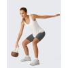 imageG4Free Lyocell Workout Racerback Tank Tops Loose Fit Athletic Tanks Hip Length Gym Running TopPure White