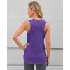 imageG4Free Racerback Workout Tank Tops for Women High Neck Athletic Long Tanks Fast Dry Sleeveless Pilates Running ShirtsDark Purple