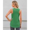 imageG4Free Racerback Workout Tank Tops for Women High Neck Athletic Long Tanks Fast Dry Sleeveless Pilates Running ShirtsForest Green