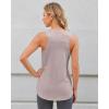 imageG4Free Racerback Workout Tank Tops for Women High Neck Athletic Long Tanks Fast Dry Sleeveless Pilates Running ShirtsGray Lilac
