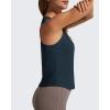 imageG4Free Racerback Workout Tank Tops for Women High Neck Athletic Long Tanks Fast Dry Sleeveless Pilates Running ShirtsNavy