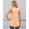 imageG4Free Racerback Workout Tank Tops for Women High Neck Athletic Long Tanks Fast Dry Sleeveless Pilates Running ShirtsPeach Nectar